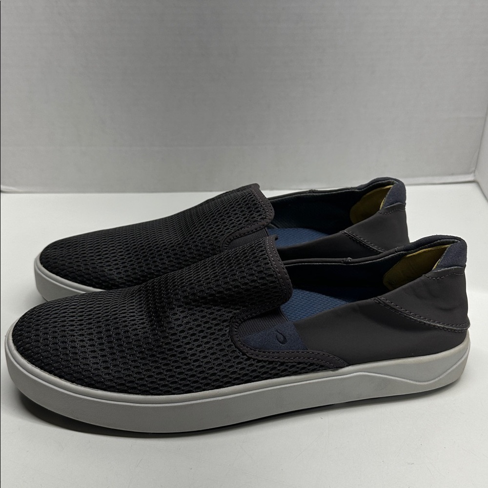 Olukai Lae'ahi Shoes Slip On Loafers Shoe Mesh Pavement Gray Men's Size 11